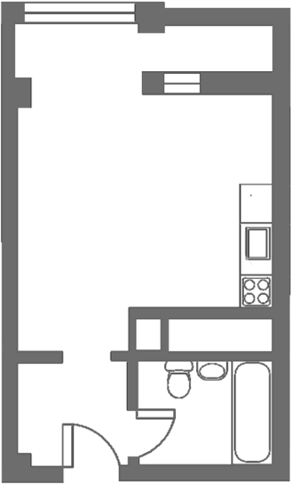 План квартиры студии ЖК "Южный Парк"